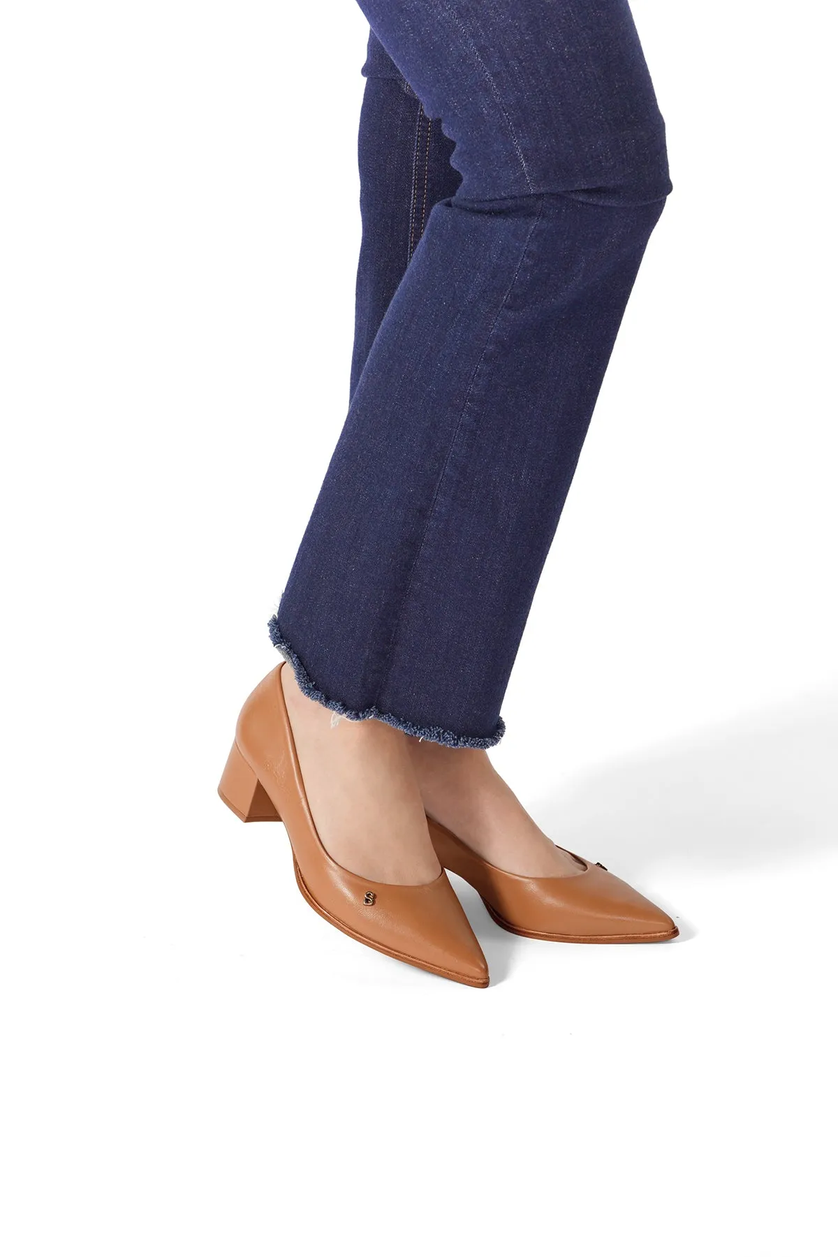 Alba Block Heels - Peanut