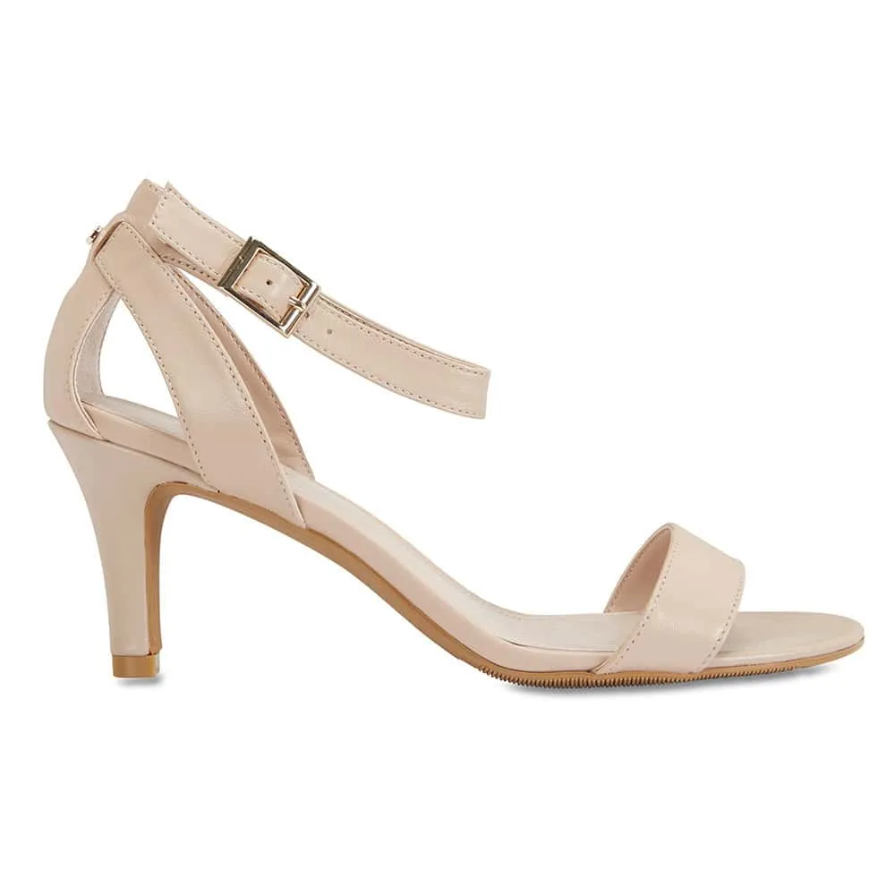 Amalfi Heel in Nude Leather