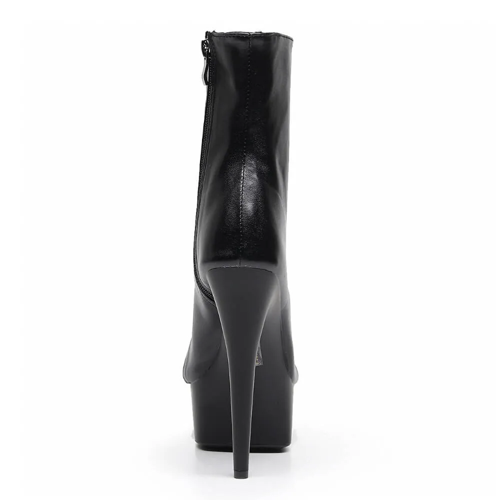 Angel - Black Vegan Leather - Street Sole