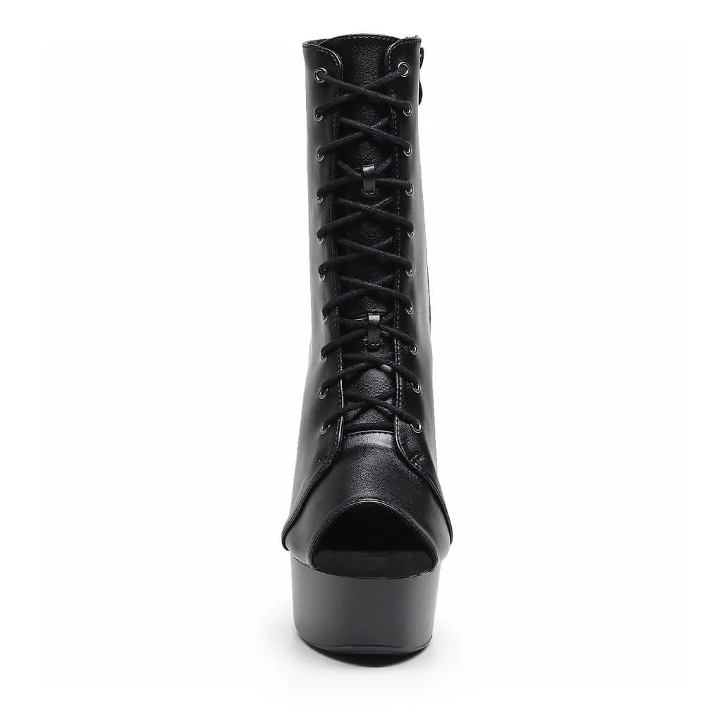 Angel - Black Vegan Leather - Street Sole