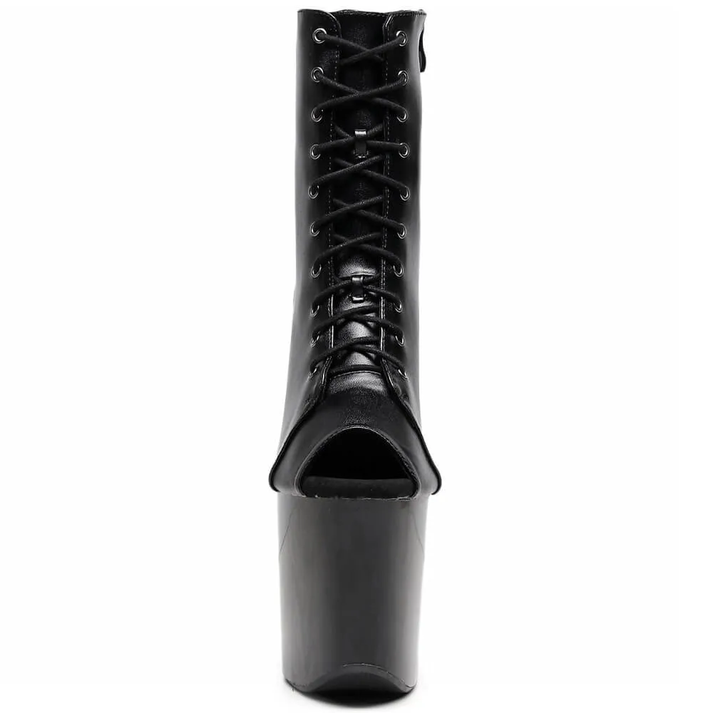 Angel - Black Vegan Leather - Street Sole