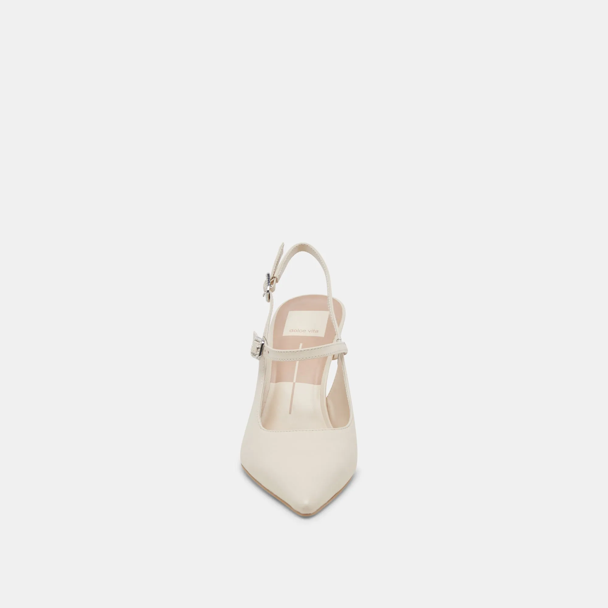 KELLEN HEELS IVORY LEATHER