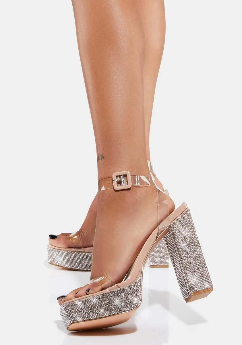 Nude Casper Rhinestone Heels