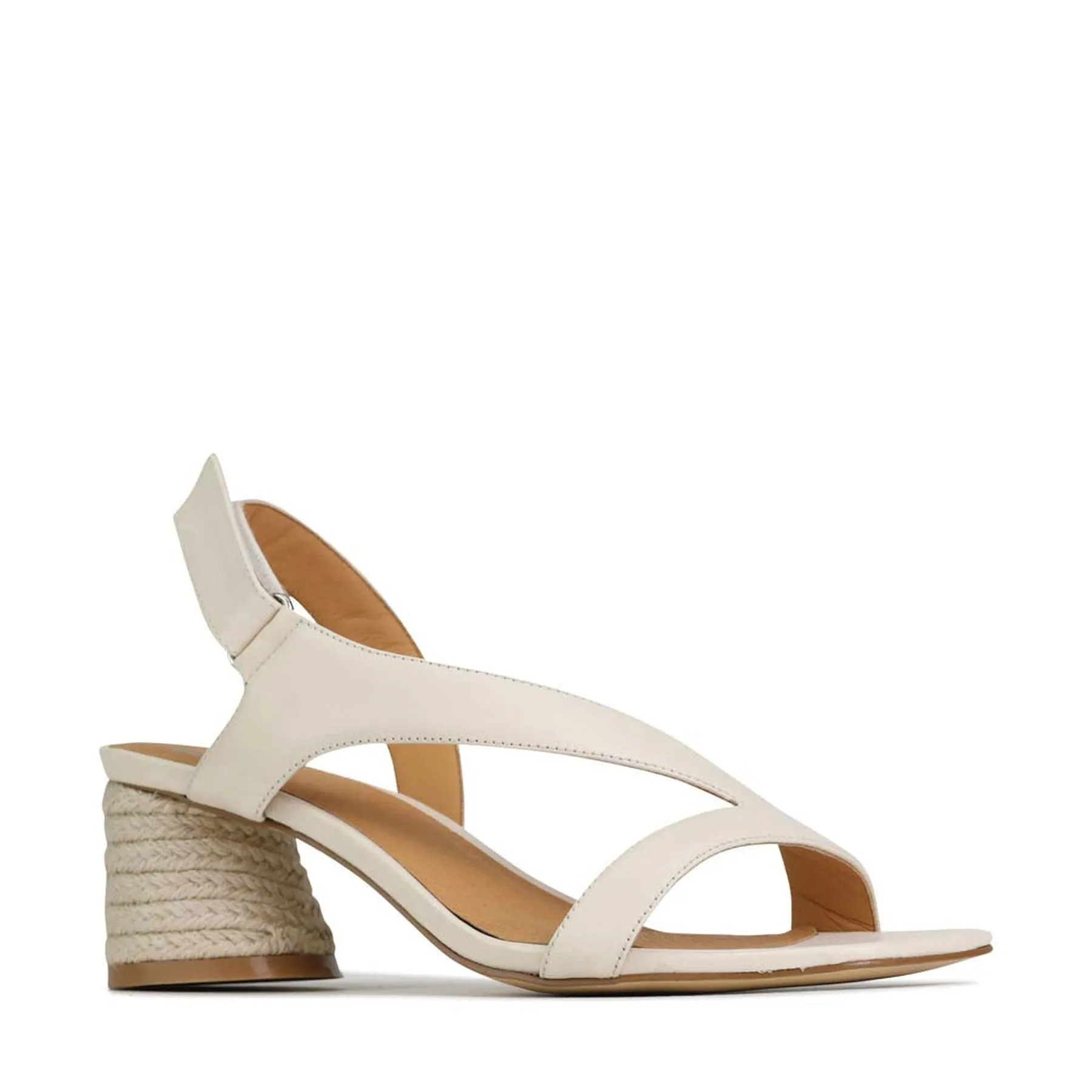 PERLE LEATHER ANKLE STRAP SANDALS
