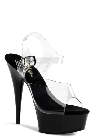 Pleaser USA Delight-608 6inch Pleasers - Black