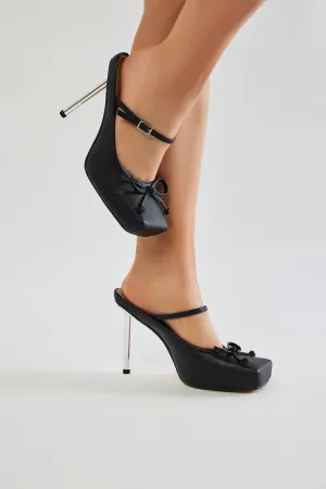 Prima Ballerina Bow Pumps - Black