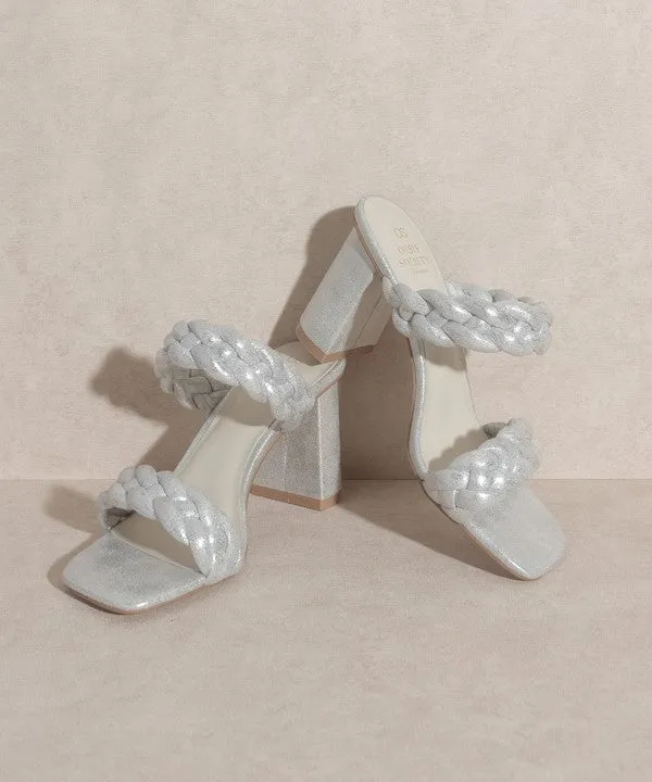 Savannah Metallic Heel Sandal